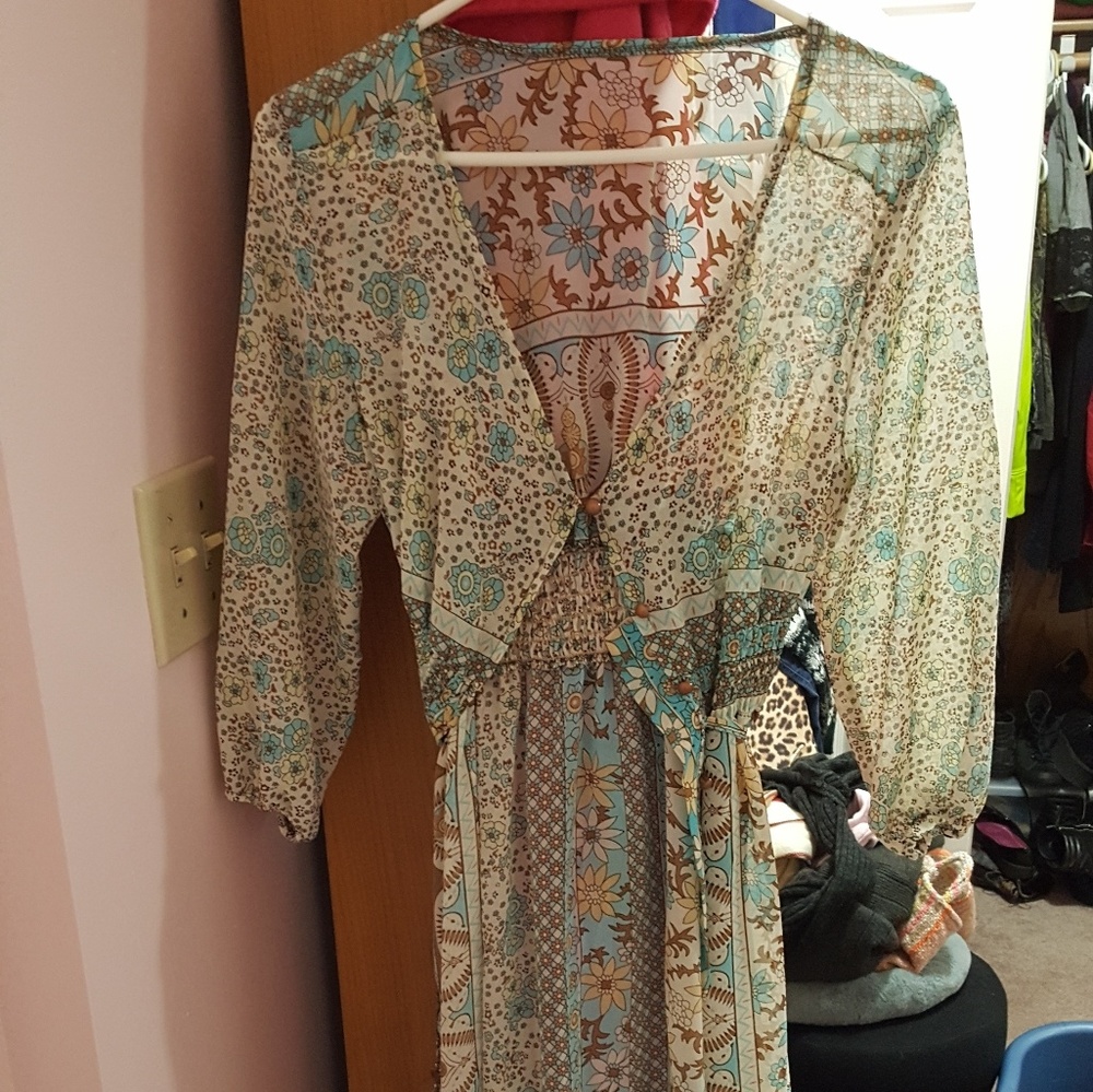 Floral overlay shawl